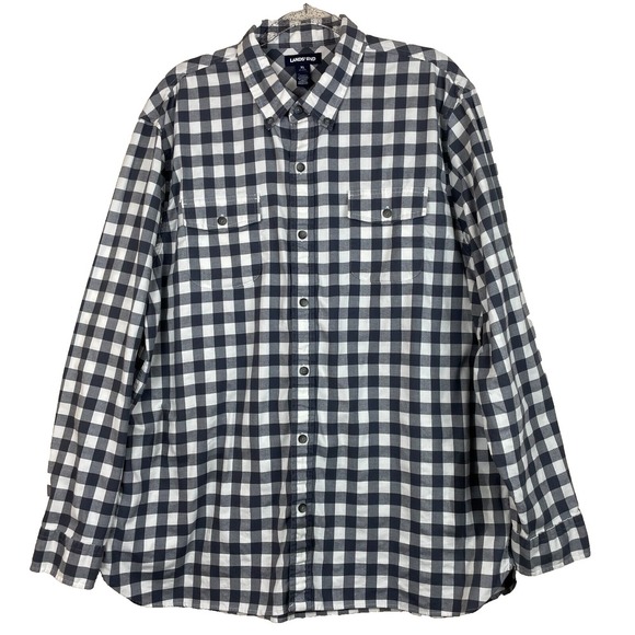 Lands' End Other - Lands End Traditional Fit XL Button Down‎ Black/White/Grey Plaid Shirt